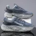 Men's All Black Mesh Running Shoes Thick Cushion Sole Breathable Casual Sneakers_vogvips.com