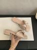 Butterfly Knot Women's Slippers For Summer, New French Style Elegant Fairy Wind, Evening Dress Matching Thick Heel_vogvips.com