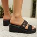Women's Summer Square Toe Hollowed Out Wedge Sandals Casual Platform Plus Size 43_vogvips.com