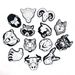 Black And White Series Animal Head Shoes Flower Shoe Buckle PVC Soft Glue DIY Detachable Garden Shoe Decorative Buckle Accessories_vogvips.com