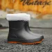 Women Slip-on High Quality Water Waterproof Shoes Womens Rubber Plush Rain Boot Garden Galoshes Non-Slip Boots_vogvips.com