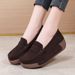 2024 Spring/Summer New Student Sneakers For Women Korean Style Genuine Leather Wedge Casual Shoes Women's Single Shoes_vogvips.com