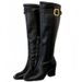 Miu*Jang Won-Young's Same Style Chunky Heel Over-The-Knee For Women, 2026 New Model, Belt Buckle High-Tube Riding Boots,_vogvips.com