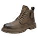 European Warm Series Winter British Style Men's Fleece-Lined High-Top Work Youth New Casual Shoes Fashion Lace-Up Martin Boots_vogvips.com