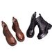 British Style Leather Ankle Boots 2023 Autumn Winter Fleece Lined Versatile Martin Shoes Women Spring High Appearance_vogvips.com