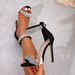 Women Sandals Summer High Heels One Strap Rhinestone High Heeled Sandals For Party Women_vogvips.com