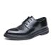 Men's Trendy For Outdoor Wear, Solid Color Business Formal Shoes, Youth British Style Pointed Toe Leather Shoes_vogvips.com