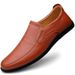 European Warm Series Slip-On Loafers Leather Shoes With Fleece Lining For Autumn And Winter Breathable Hollow Casual Men's Style_vogvips.com