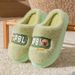 Women's Autumn And Winter, Indoor Home Thick Sole, Fleece Lined, Warm, Cute Bear Couple Style, Fluffy Cotton Slippers_vogvips.com