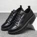 Men's Leather Shoes Summer 2026, New Black British-style Business Formal Shoes, Waterproof, Non-slip, Suitable For_vogvips.com