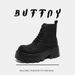 Retro Martin Boots Thick-soled Heightening High-top Leather Shoes Locomotive Boots Martin Boots_vogvips.com