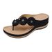 2025 Summer Women's Flat Retro Floral Round-Toe Casual Thick-Soled Sandals Flip-Flops Lightweight Non-Slip Versatile_vogvips.com
