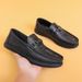 Business Casual Leather For Men, Crocodile Pattern, Youth Trendy Flat Driving Slip-On All-Season Single Shoes, Cowhide_vogvips.com