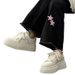 Muffin Platform White Shoes Children Tide Korean Version Heightening Breathable Casual Board Shoes_vogvips.com