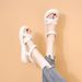 Flat-soled Sandals Women's Fairy Wind Elastic Band Skirt Lightweight Anti-skid Soft-soled Beach Shoes_vogvips.com