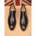 Euro Step New Business Formal Breathable Casual Leather Men Brogue Carved Pointed Toe Gentleman White-collar Office Shoes_vogvips.com