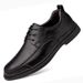 Men's Shoe Pattern Casual Leather Shoes Men's Leather Hole Shoes Lace-up Mesh Soft Sole Driving_vogvips.com