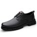 Men's Leather Shoes First Layer Casual Leather Shoes Men's Black Low-top Martin Boots Tooling Shoes_vogvips.com