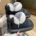 Cute Warm Ankle Boots Winter Women's Bow Warmth Plush Bow Cotton Shoes 2024 New Waterproof Down Cloth Short Barrel Snow Boots_vogvips.com