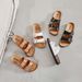 Shoes 2025 Summer New Double-Breasted Cork Slippers Unisex Outdoor Leather One-Word Sandals_vogvips.com