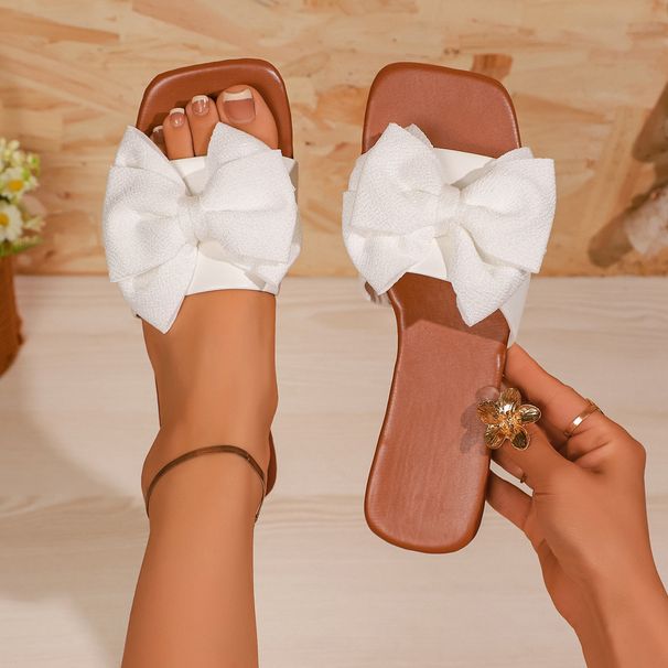 Bowknot Flat Shoes, New Summer Internet Celebrity Style_vogvips.com