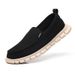 Suitable For All Seasons Old Beijing Cloth Shoes For Middle-aged And Elderly Men, Simple No-tie Casual Soft Sole Stitched Lazy Loafers_vogvips.com