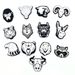 Black And White Series Animal Head Shoes Flower Shoe Buckle PVC Soft Glue DIY Detachable Garden Shoe Decorative Buckle Accessories_vogvips.com