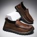 Genuine Loafers Slip On Business Casual Leather Classic Moccasins Breathable Men Flats Soft Driving Shoes_vogvips.com