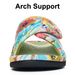 shevalues Summer House Slippers For Women With Arch Support Breathable Waffle Cotton Indoor Slippers Slip On Open Toe Home Shoes_vogvips.com