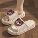Women's Indoor Slippers With Thick Soles Home Use, Non-slip Bathroom Sandals, Suitable For Outdoor Wear, Soft-soled,_vogvips.com