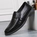 Men’s Shoes Men's Leather Shoes Business Formal Shoes Soft Bottom Non Slip Summer Men's Sandals Middle Aged And Elderly Dad Shoes Black Leather Shoes_vogvips.com