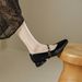 Retro Single-strap Women's Shoes, 2025 New Model, Square Toe, Shallow Cut, Fashionable And Versatile, Comfortable_vogvips.com