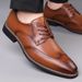 2024 New Carved Brogue British Genuine Leather Business Formal Men's Lace-up Derby Shoes Pointed Toe Large Size_vogvips.com