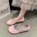 French Retro Ballet Silver Small Leather Shoes Women's Flats Soft Soles Comfortable Red Single Shoes Round Head Mary Jane Women's Shoes_vogvips.com