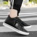 Board Shoes Invisible Inner Height Increase Student Men's Shoes Round Head Mirror Leather Board Shoes Men_vogvips.com