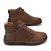Large Size Men's Leather Boots, Men's Fashion Hand-stitched Ankle Boots Flat-bottomed Lace-up Casual Shoes_vogvips.com