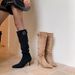 2024 Autumn Winter Versatile Slimming Slouch Pointed Toe Stiletto Heel High Tube Women Melad Over-the-Knee Long Boots_vogvips.com