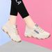 2024 Women's Spring New Single Korean Versatile Casual Comfortable Breathable Sports Increase Weight And Show Slim Mesh_vogvips.com