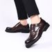 Men's new big head leather shoes business casual leather men's formal shoes thick soles for men_vogvips.com