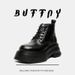 Martin Boots Men's Thick-soled Heightening Retro Tooling Boots Lace-up Men's Boots_vogvips.com