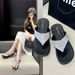 2026 Summr Nw Anti-Slip Outdoor Flip-Flops For Womn, Thick-Sold Sandals, Bach Slipprs With Rhinstons,_vogvips.com