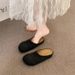 2025 New French Style Summer Knitted Korean Version Women's Slippers Evening Breeze Thick Sole Slip-On Lazy Shoes_vogvips.com