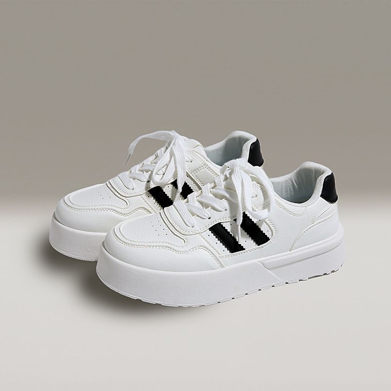 2025 Spring Fashion White New Student Height Increasing Casual Versatile Thick Bottom Trendy Sports Board Shoes_vogvips.com