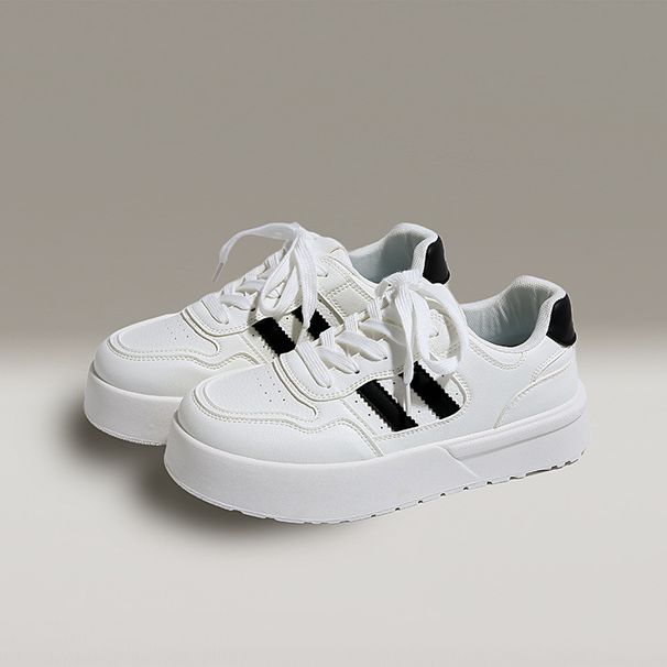 2025 Spring Fashion White New Student Height Increasing Casual Versatile Thick Bottom Trendy Sports Board Shoes_vogvips.com