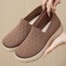 Classic Slip-On Comfort Flats For Women, Breathable Soft Sole Casual Ballet Shoes_vogvips.com