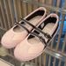 Sheepskin Version One Strap Flat Ballet Shoes For Women Genuine Leather Shallow Mouth Casual Mary Jane Shoes_vogvips.com