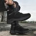High-top Boots Men Anti-slip Lace-up Breathable Outdoor Hiking Shoes Men Shock-absorbing Lace-up Low-top Casual Sports Shoes Men_vogvips.com