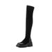 for Women, Large Tube, Long Thick Sole, High Tube Petite Slim Boots, Over-the-Knee Elastic Boots_vogvips.com