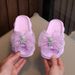 Girls' Glitter Bow Slide Sandals - Soft EVA Slippers For Kids & Teens, Non-Slip Beach & Casual Wear Bow Princess Style, Beach Sandals For Children_vogvips.com