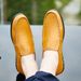 Fashion Men Shoes Fashion Casual Shoes Men Leather Shoes Thick-soled Simple Pointed Toe Dress Shoes Business Wedding Men's Leather Shoes_vogvips.com